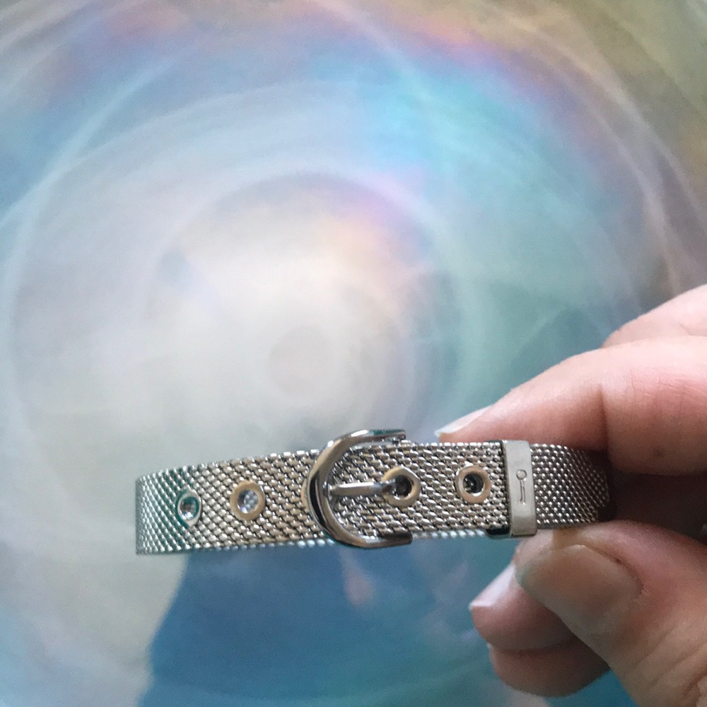 Keep collective silver mesh bracelet